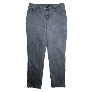 Gloria Vanderbilt Amanda Jeans Gray Wash Straight Leg Women's Size 4